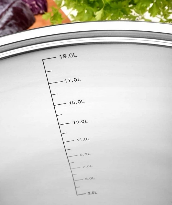 Starke Pro Gastro puodas 20l, daugiasluoksnis dugnas, su dangčiu