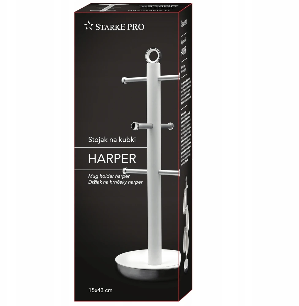 Starke Pro Harper puodelio stovas baltas
