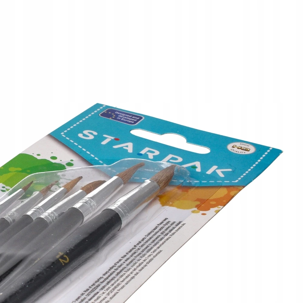 Starpak Apvalių teptukų rinkinys, 6 vnt.