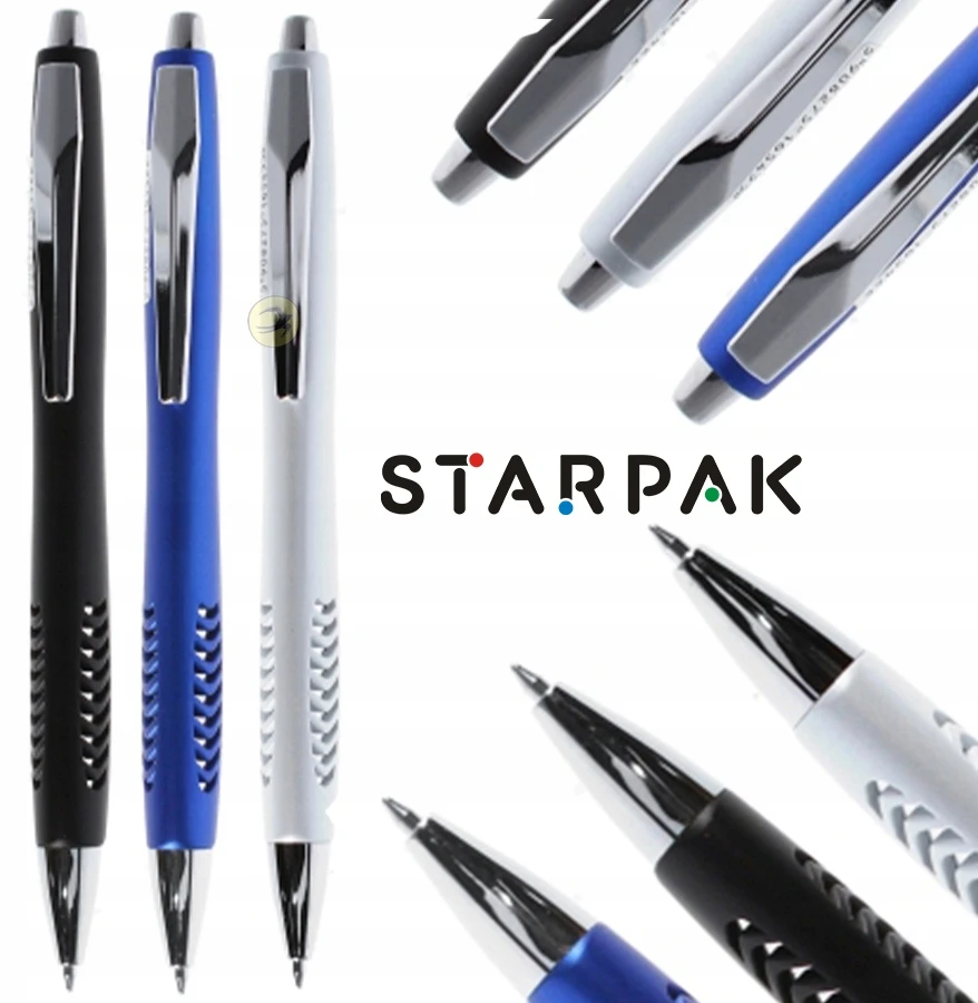 "StarPak" automatinis mokyklinis mėlynas rašiklis