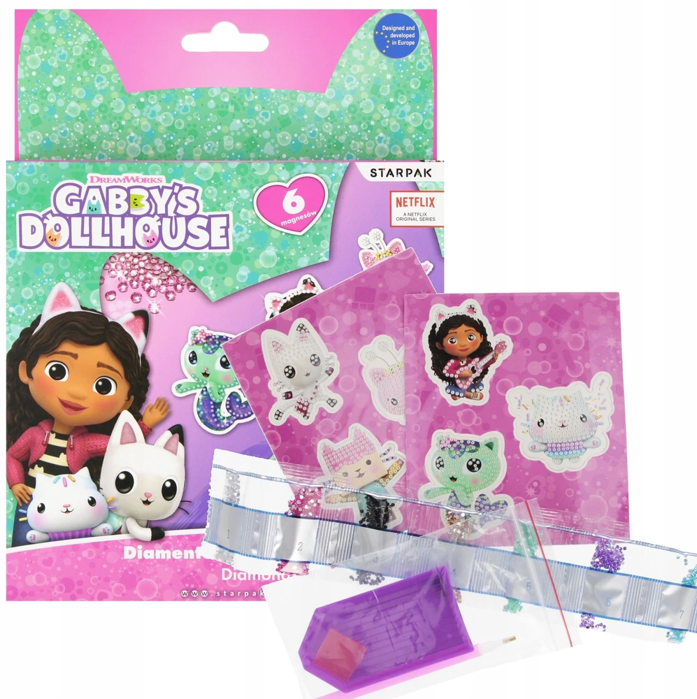 Starpak Creative Diamond Mosaic Gabby's Dollhouse rinkinys