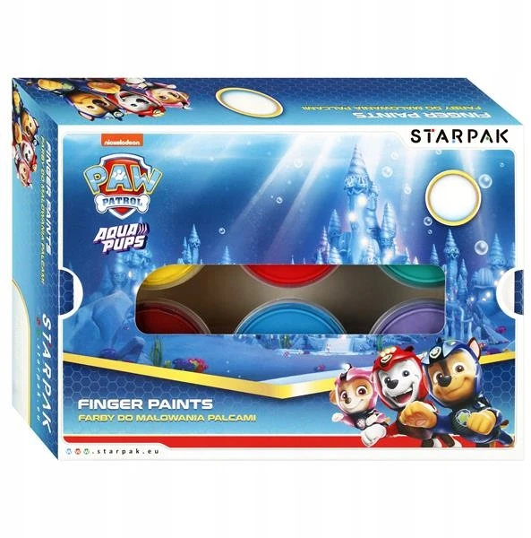 Starpak Dažai pirštukams "šunyčiai Patrulis" 6 spalvos