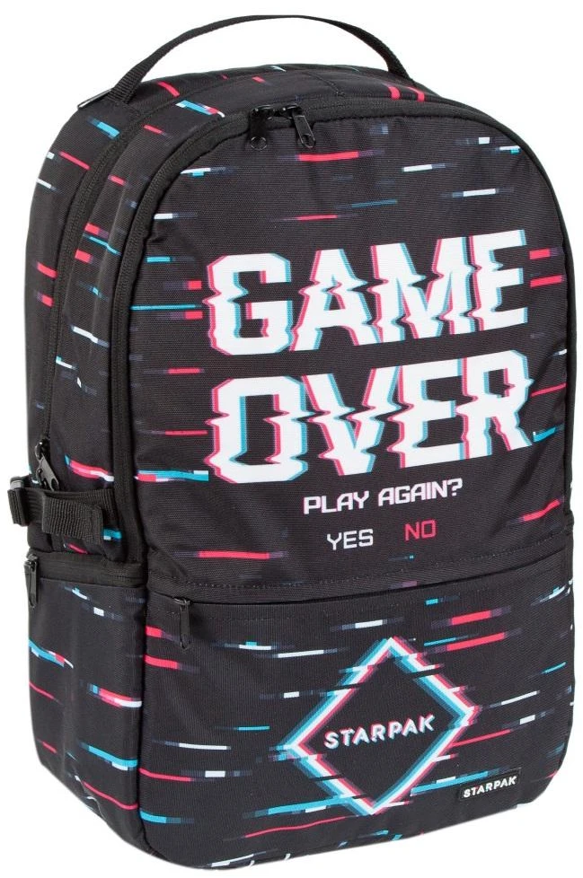 Starpak "game Over" jaunimo kuprinė, mokyklinė, kelioninė