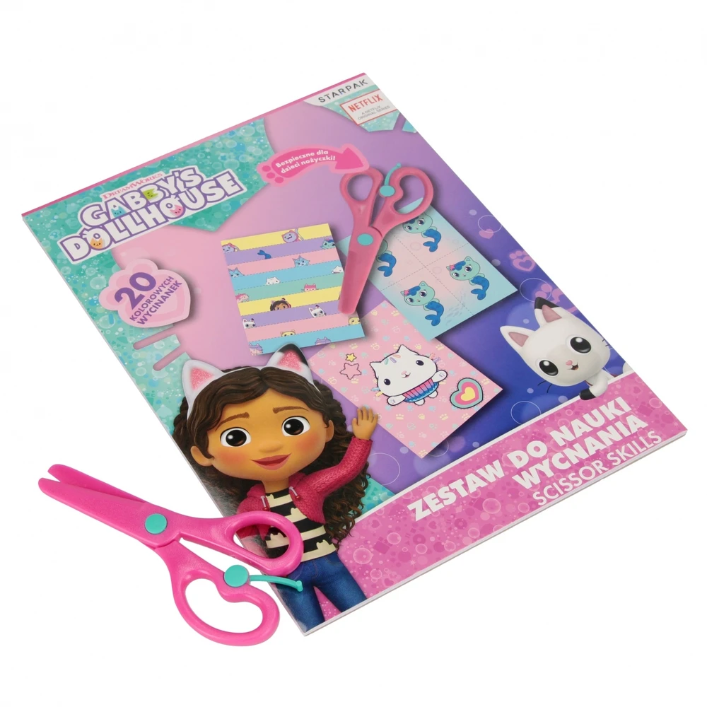 Starpak Kūrybinis rinkinys, skirtas mokytis kirpti A4 su Gabby S Dollhouse žirklėmis