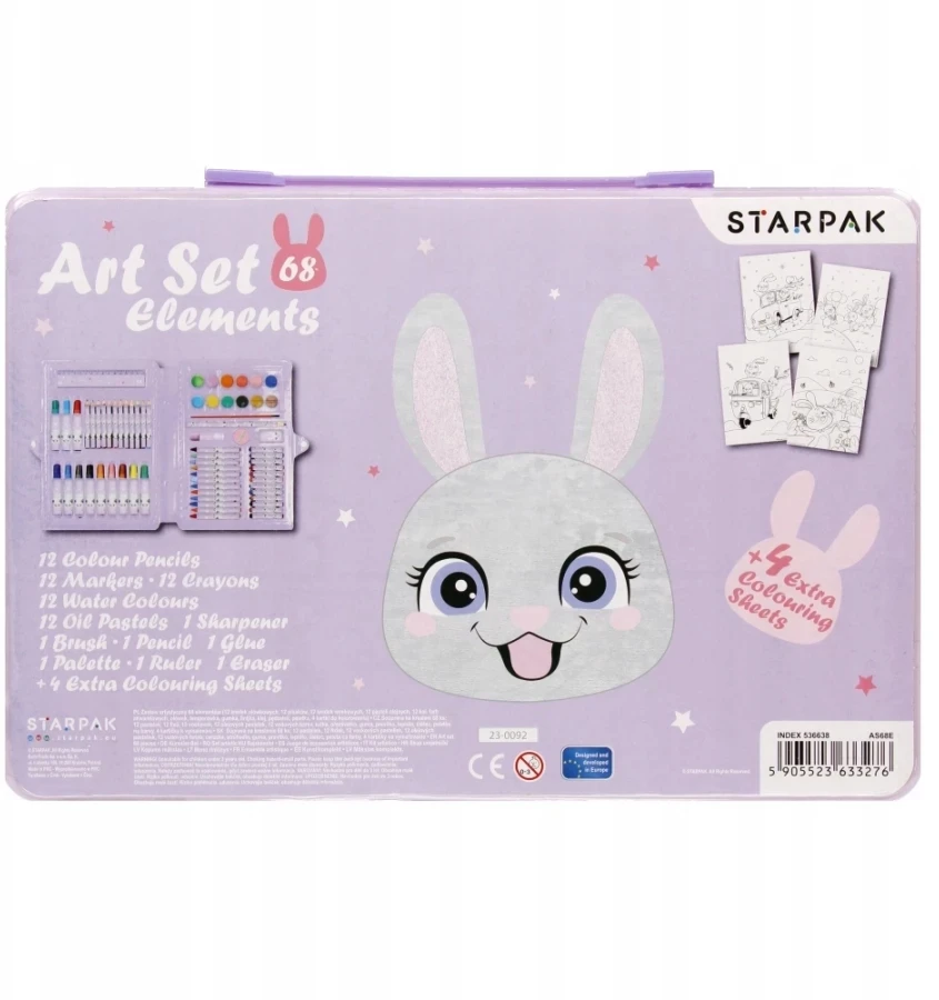 Starpak Menų rinkinys 68 vnt. "rabbit" - Vaikams