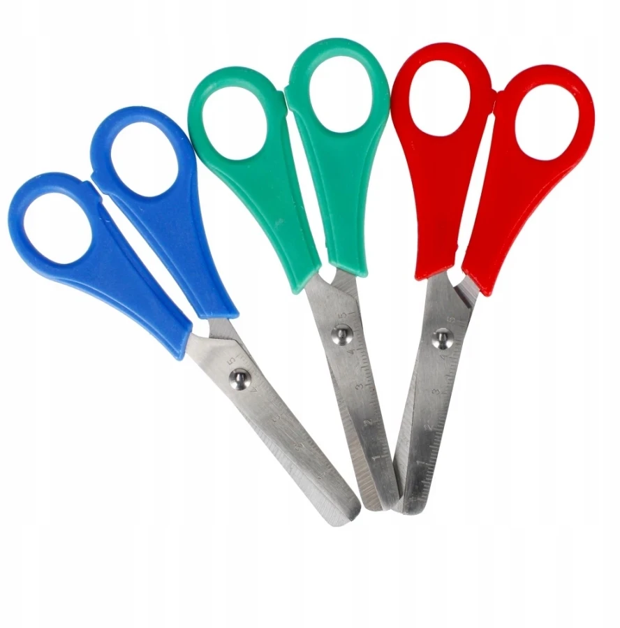 Starpak Metalinės mokyklinės žirklės su liniuote, 13,5 cm