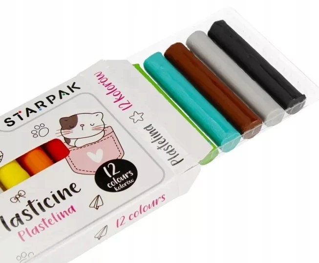 Starpak Minisy plastelinas rinkinys, 12 spalvų