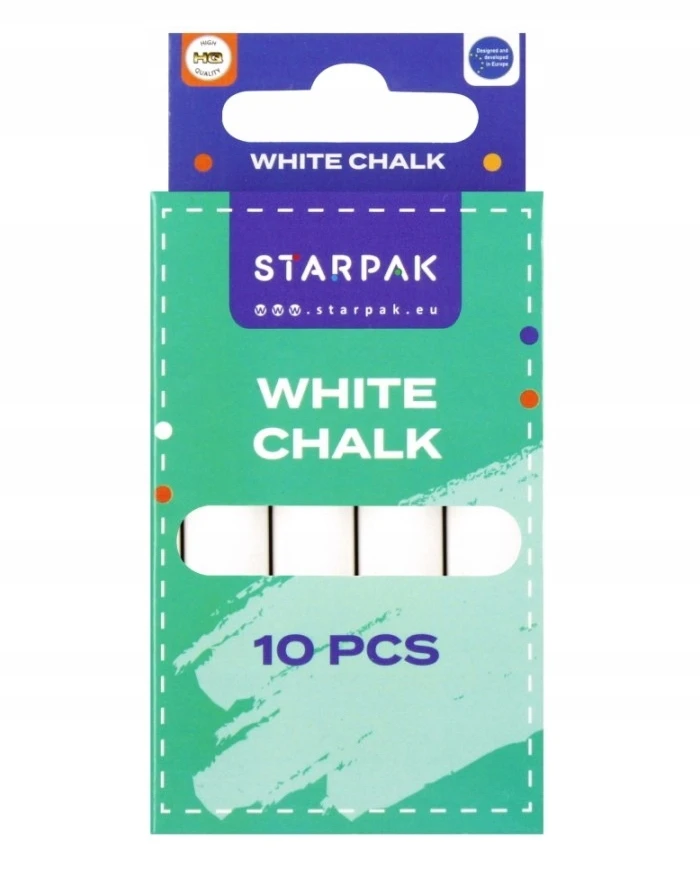 Starpak Mokyklinė balta kreida vaikams 10 vnt.