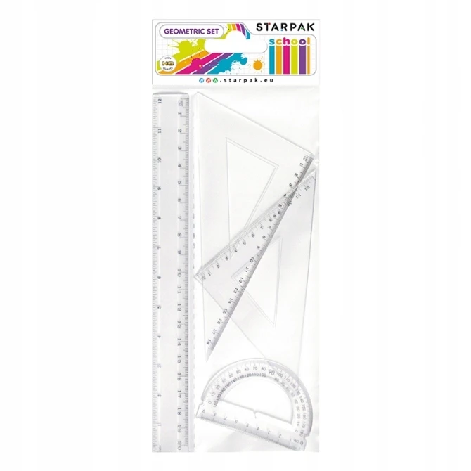 Starpak Mokyklinis geometrinis rinkinys 4 elementai