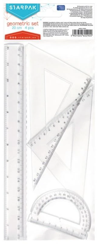 Starpak Mokyklinis geometrinis rinkinys 4 elementai