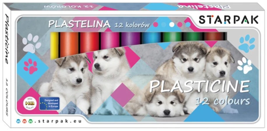 Starpak Mokyklinis plastilinas vaikams 12 spalvų