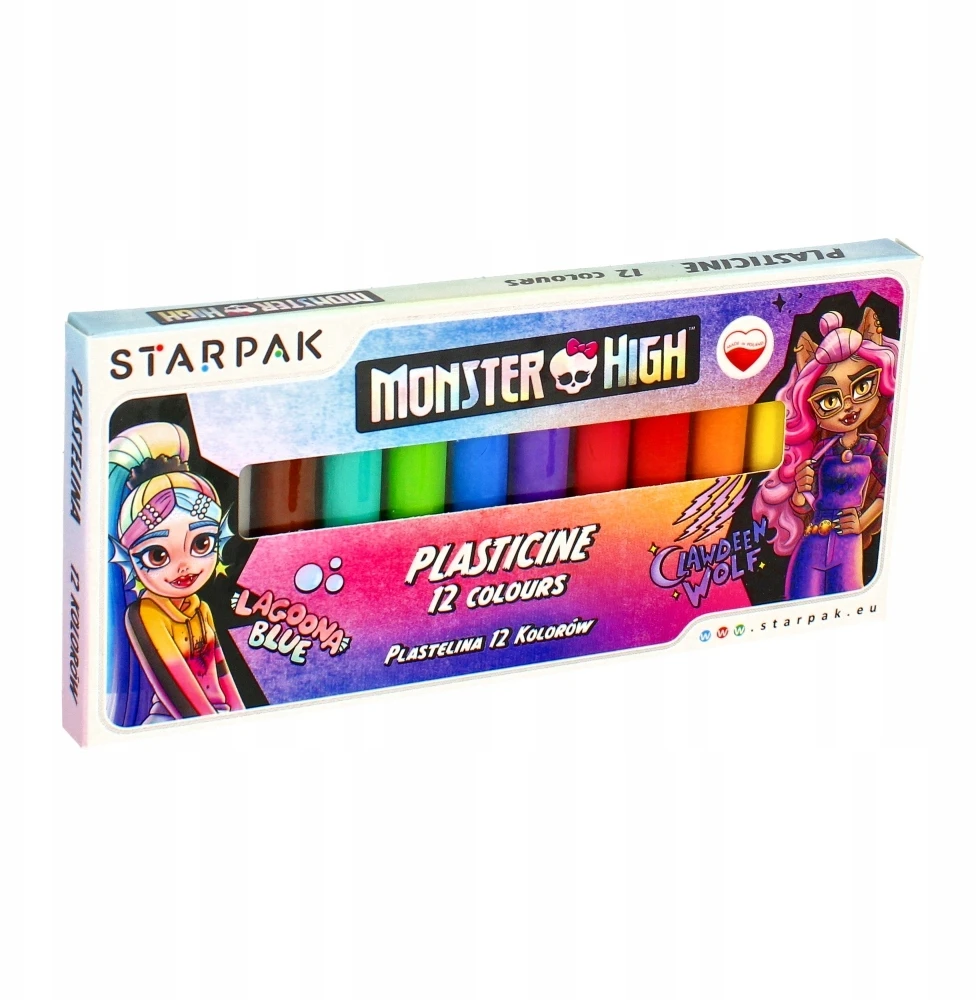 Starpak Monster High plastelinas, 12 spalvų