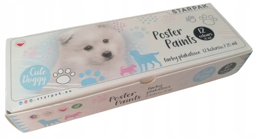 Starpak Plakatiniai dažai 12 spalvų 20 ml Cuties