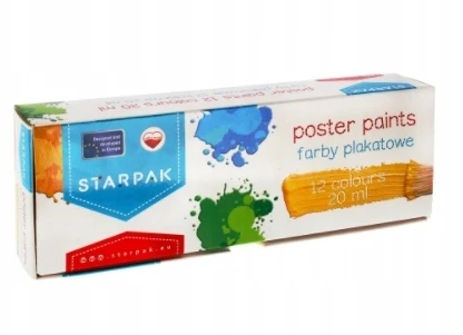 Starpak Plakatų dažai, 12 spalvų