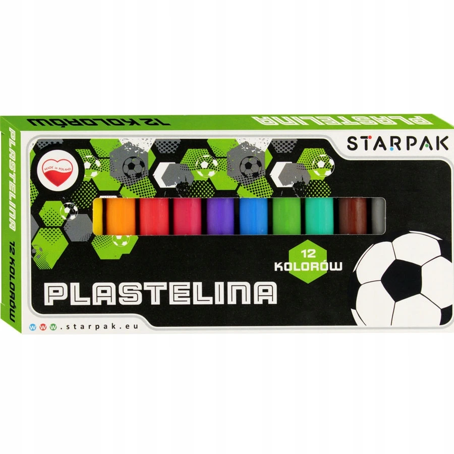 Starpak plastilinas 12 spalvų "football2"