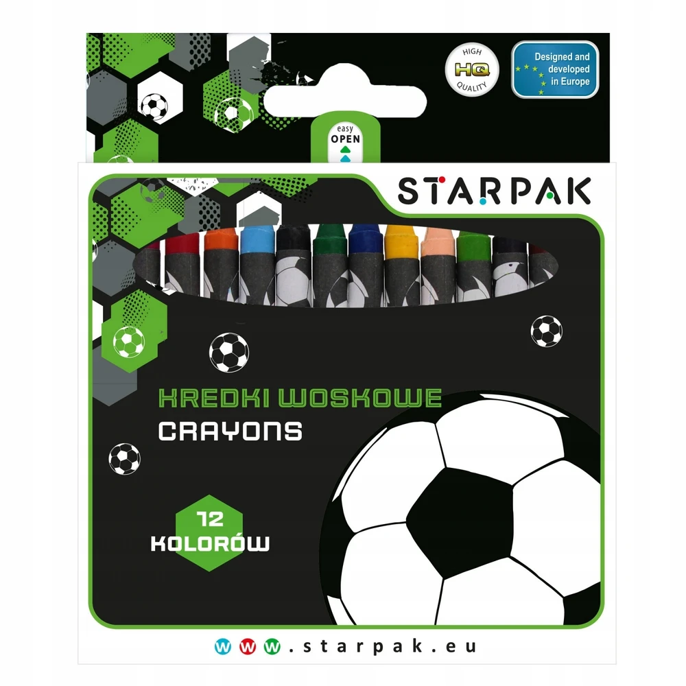 Starpak Vaško pieštukai 12 spalvų "football"