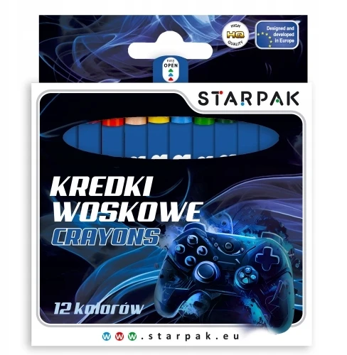 Starpak Vaško pieštukai 12 spalvų vaikams