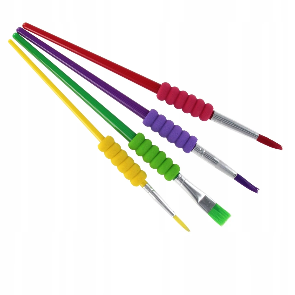 Starplast Mokyklinių šepečių rinkinys su rankena, 4 vnt. STARPAK 563037
