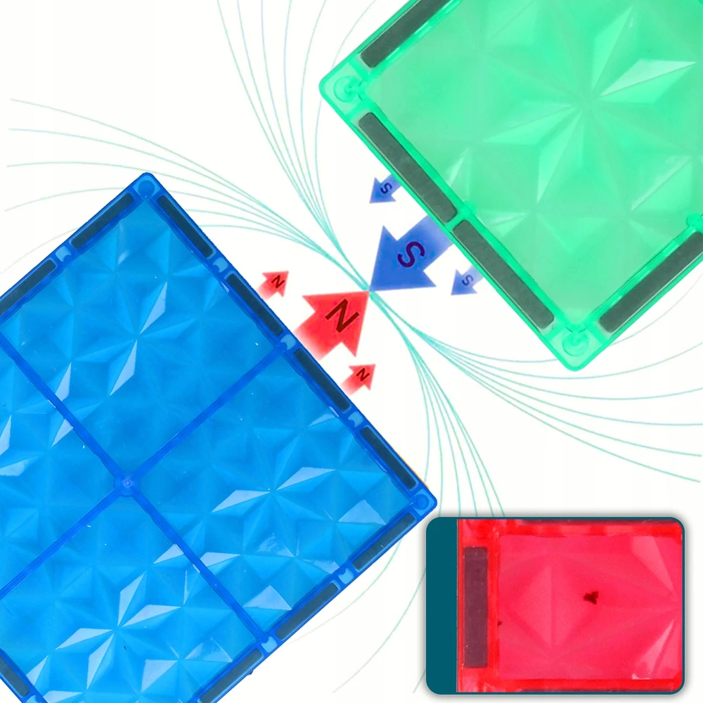 Stator 3D EDUKACINIAI MAGNETINIAI KONSTRUKCINIAI KLUOKAI DĖLĖS + DINOZAURAI 45 vnt.