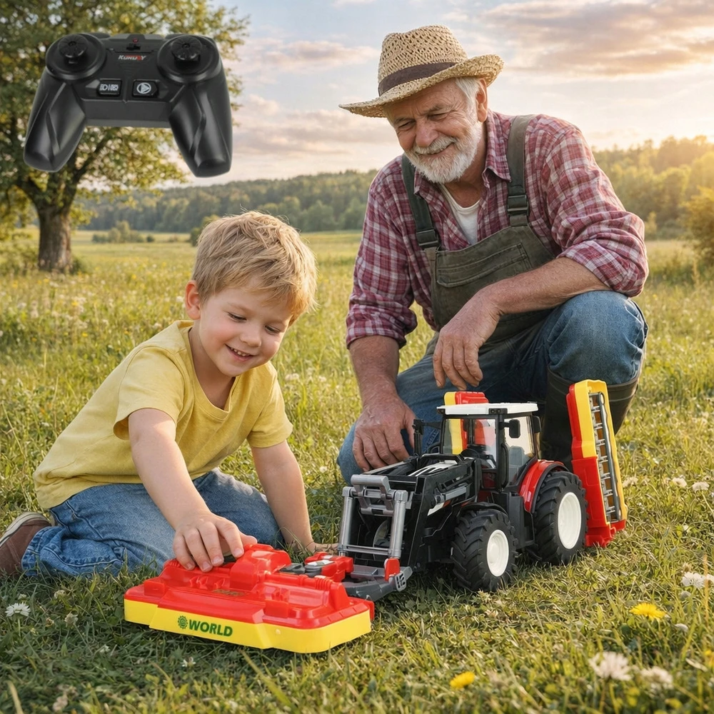Allvo Stator Didelio traktoriaus žemės ūkio mašinos nuotolinio valdymo žaislas R/C vejapjovė XXL