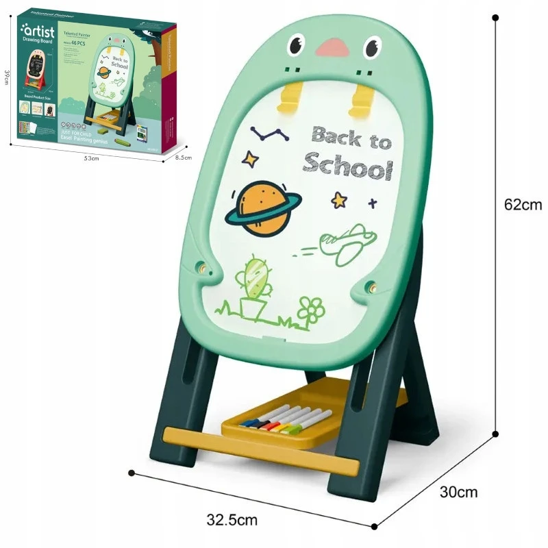 Stator EDUCATIONAL 2in1 Magnetinė kreida lenta Stovi + Priedai Žaidimai Kempinėlė