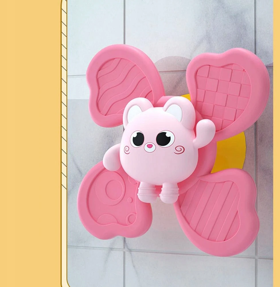Stator Fidget Spinner Rattle su siurbimo taurele langams ANTISTRESS žaislas 3 vnt