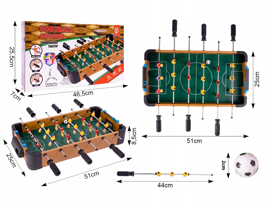 Stator Futbolo mini futbolo stalas 9/9 arkadinis žaidimas vaikams 51x25