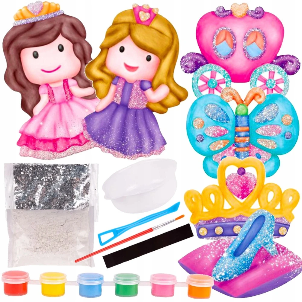 Stator GIPSO MAGNETAI PRINCESSEI ŠALDYTUI DIY ART RINKINYS DAŽYMUI