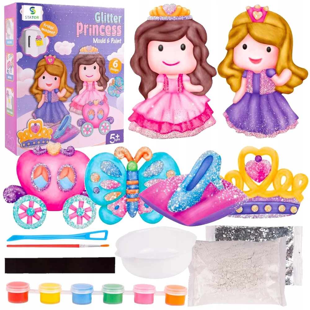 Stator GIPSO MAGNETAI PRINCESSEI ŠALDYTUI DIY ART RINKINYS DAŽYMUI