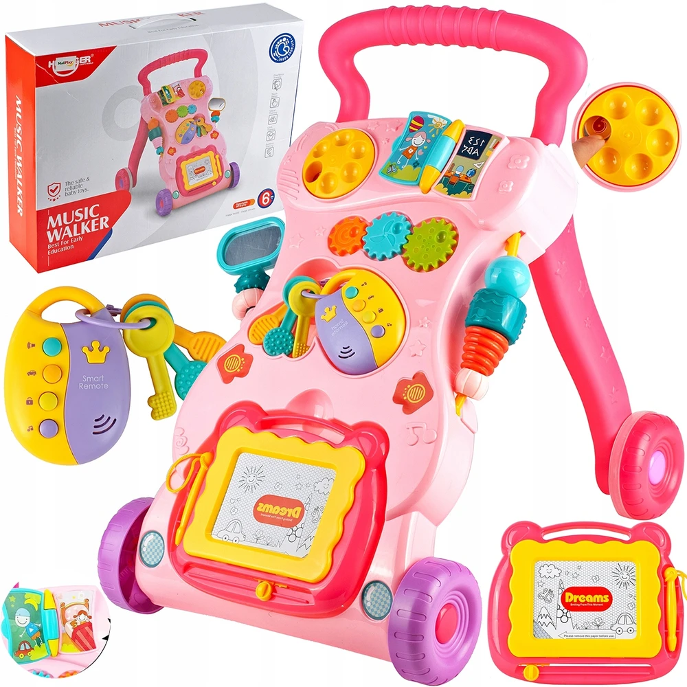 Stator INTERACTYVE WALKER PUSH RIDE 3 viename RANKINĖ EKRANO PLOKŠTA GARSAS MONTESSORI