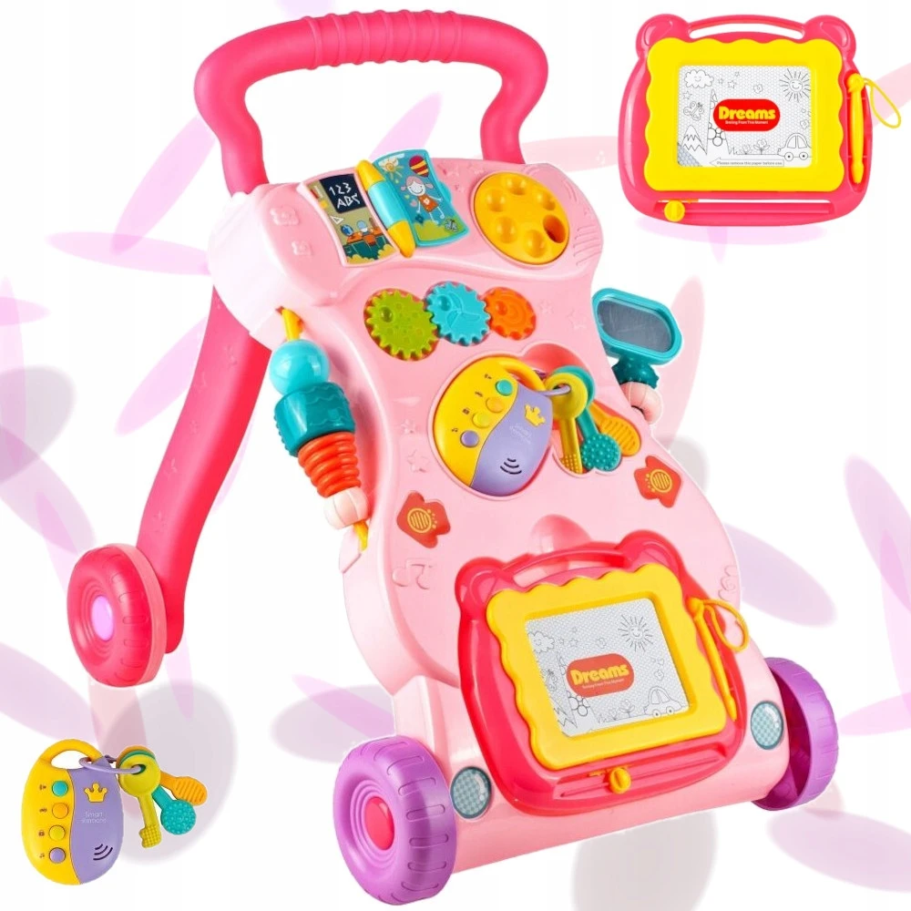 Stator INTERACTYVE WALKER PUSH RIDE 3 viename RANKINĖ EKRANO PLOKŠTA GARSAS MONTESSORI