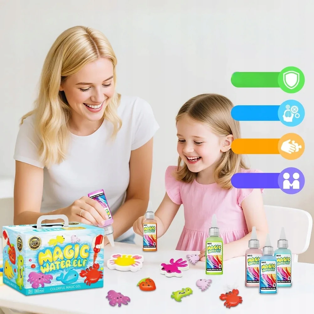 Stator KŪRYBINIS RINKINYS MAGICAL WATER ANIMALS BOX GEL PELIETI DAŽAI