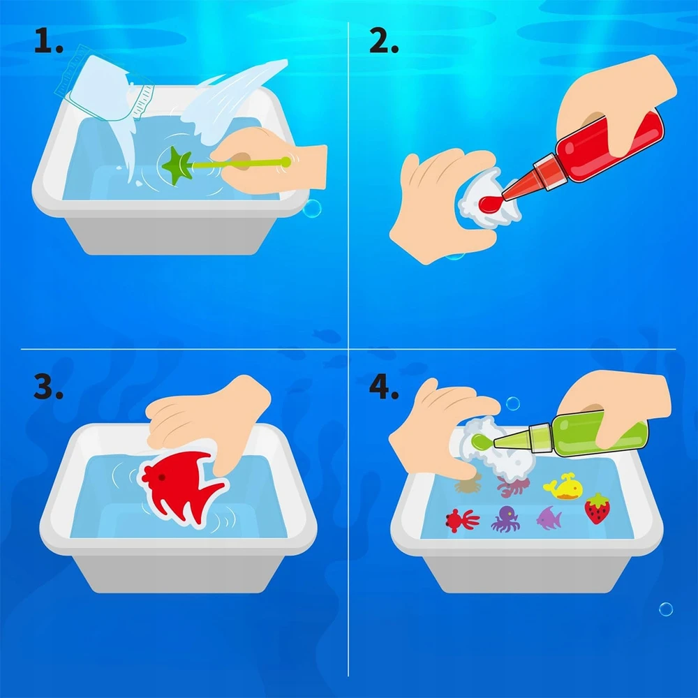Stator KŪRYBINIS RINKINYS MAGICAL WATER ANIMALS BOX GEL PELIETI DAŽAI