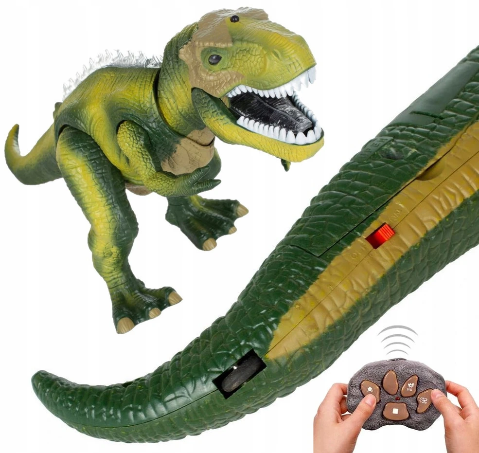 Stator MEGA DIDŽIUS INTERAKTYVUS T-REX DINOZAURAS NUOTOLINIO PULTO VALDOMI PASIĖJIMAI ROARS XXL