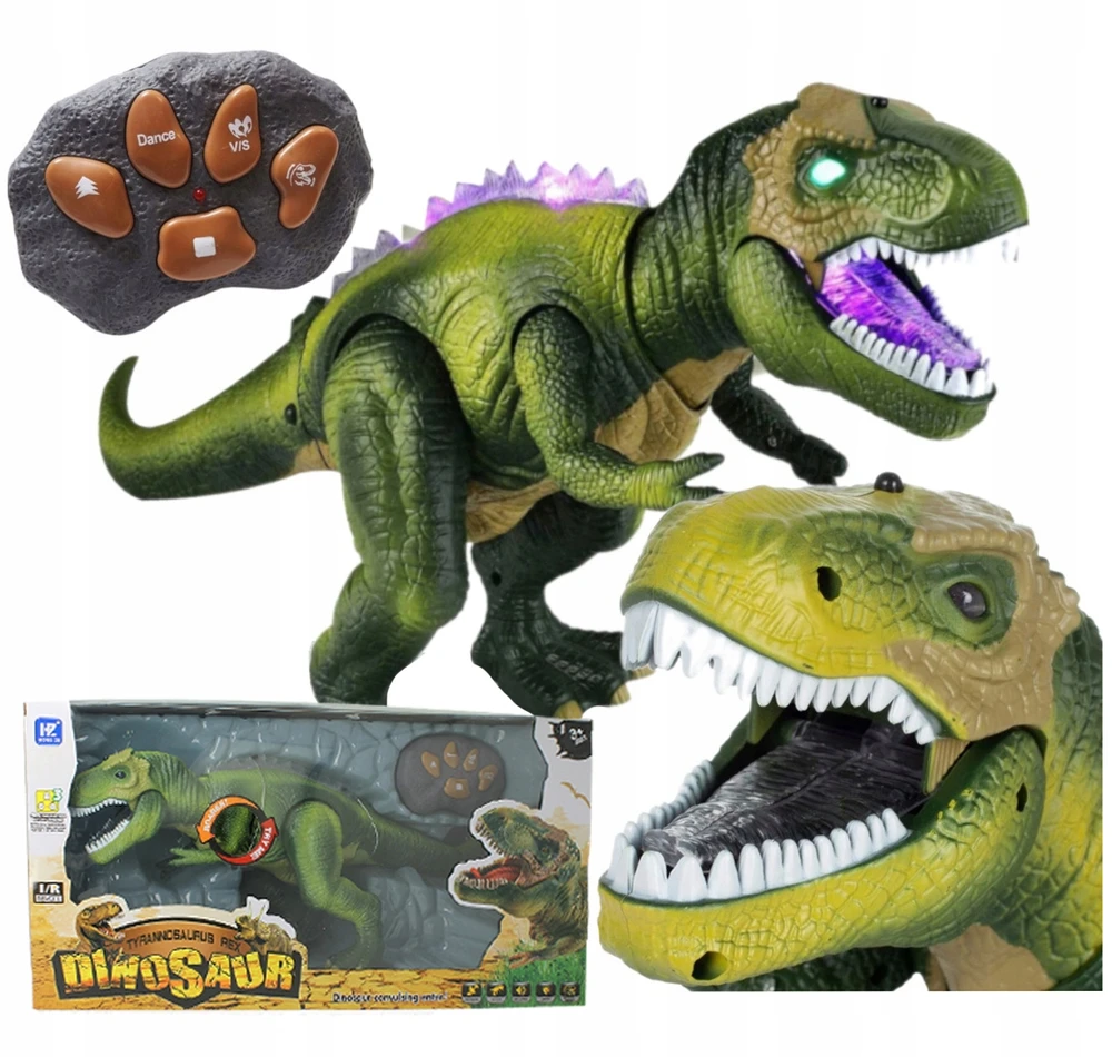 Stator MEGA DIDŽIUS INTERAKTYVUS T-REX DINOZAURAS NUOTOLINIO PULTO VALDOMI PASIĖJIMAI ROARS XXL
