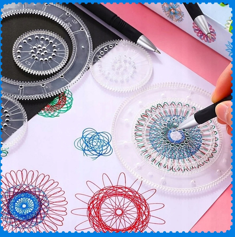 Stator Rinkinys 2in1: Projektorius piešimui ir edukacinis spirografas
