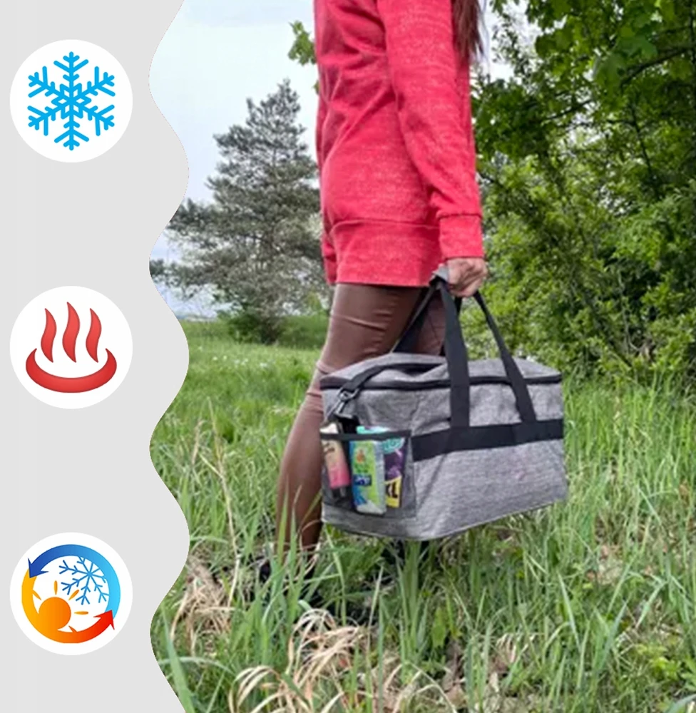 Stator THERMAL BEACH PICNIC BAG Didelis turistinis aušintuvas 40 litrų + įdėklai