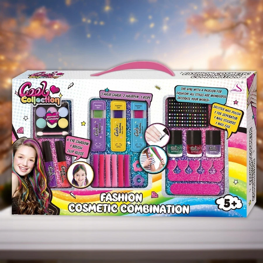 Stator Vaikų kosmetikos rinkinys makiažui ir nagams, 21 vnt.