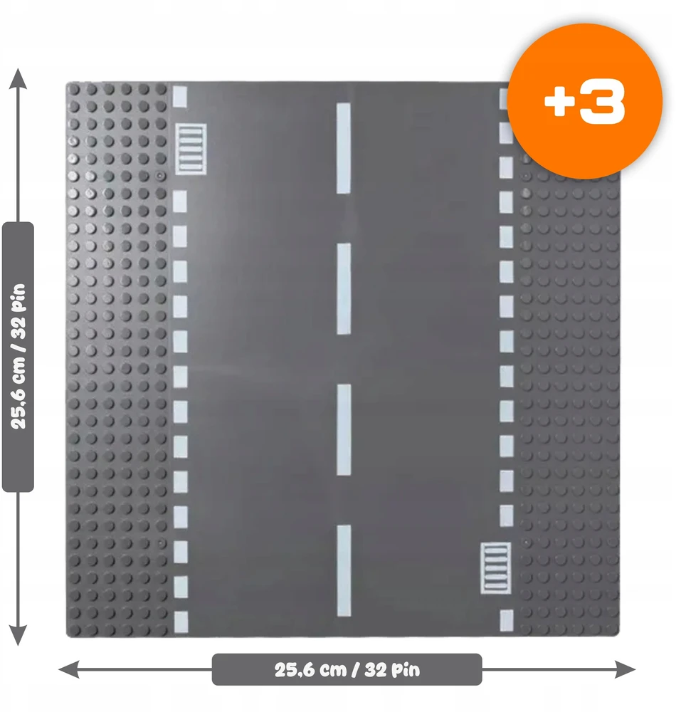 STATYBINĖ PLOKŠTE EVI statybinė bazė ROAD žaisliniams kaladėlėms
