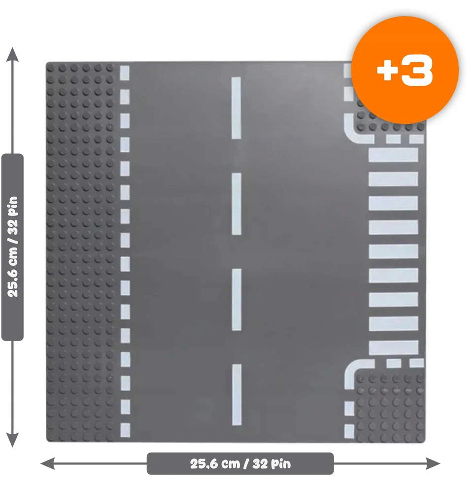 STATYBINĖ PLOKŠTE EVI statybinė bazė ROAD žaisliniams kaladėlėms