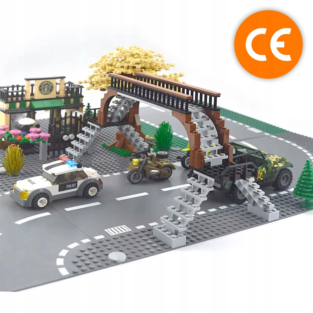 STATYBINĖ PLOKŠTE EVI statybinė bazė ROAD žaisliniams kaladėlėms