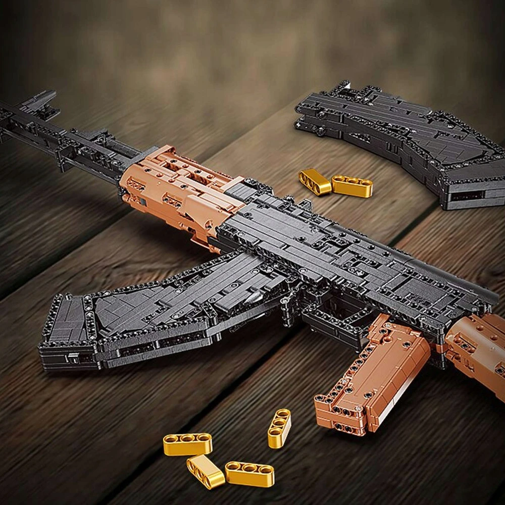 Statybinės plytos AK-47 šturmo šautuvas šaudo 1393 vnt