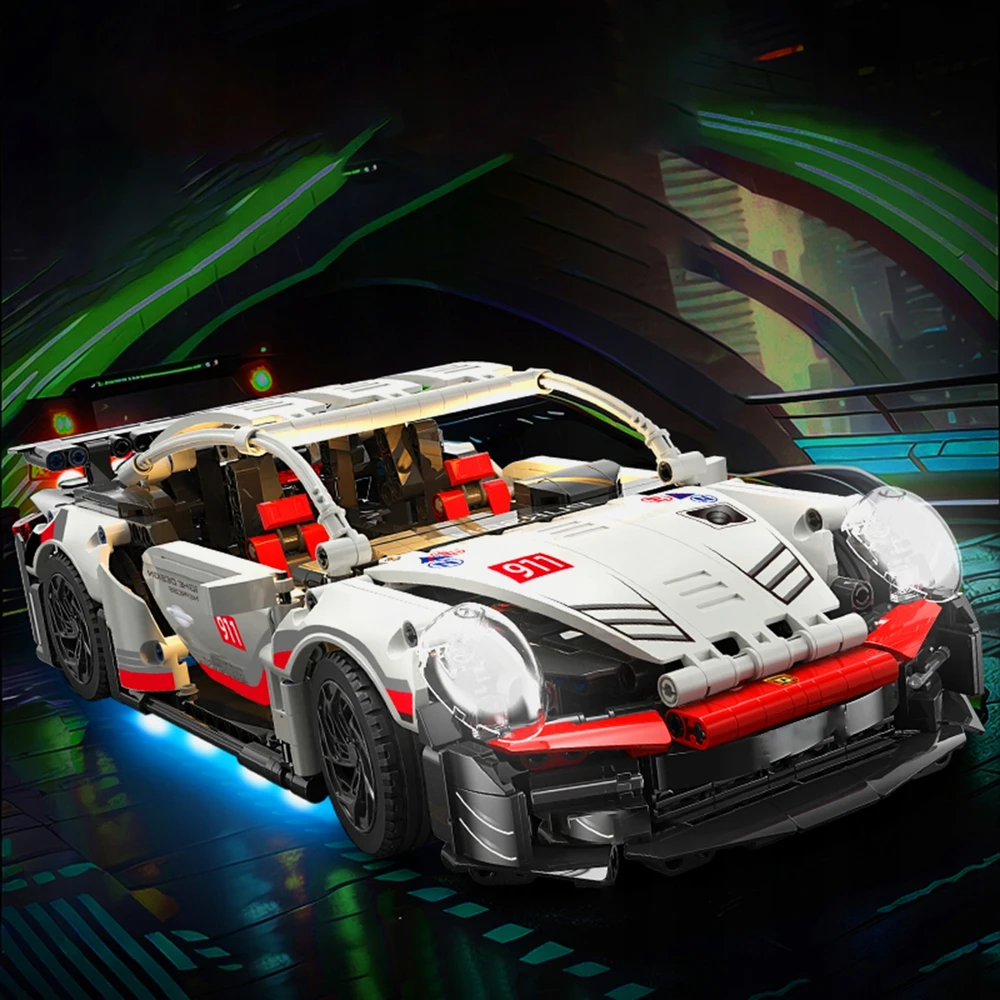 Statybinės plytos MODELIS SPORTAS AUTOMOBILIS 911 Dovana vaikui 6+