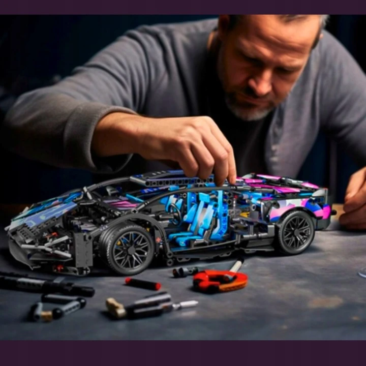 Statybiniai blokai Automobilių plytų rinkinys LAMBO CYBERPUNK 1:14 Dovana
