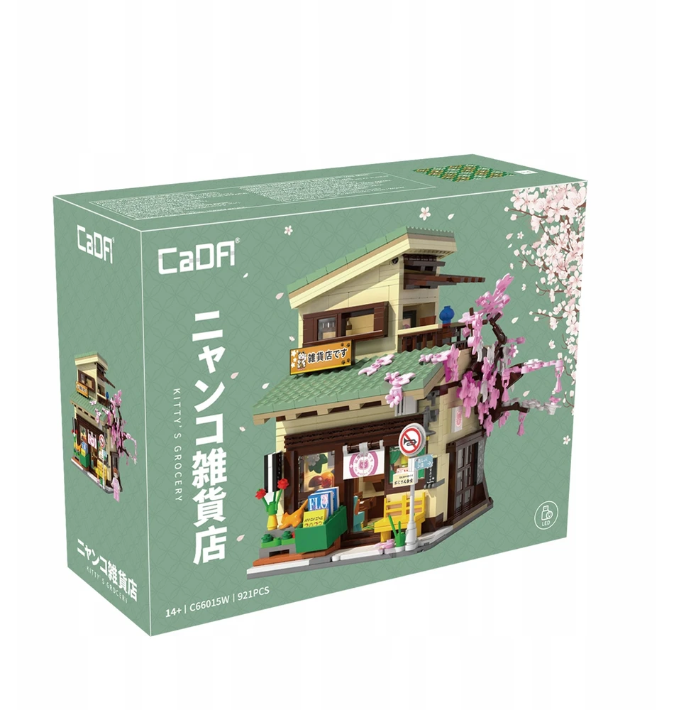 Statybiniai blokai CADA Shop Kitty Japanese LED 921 EL C66015W