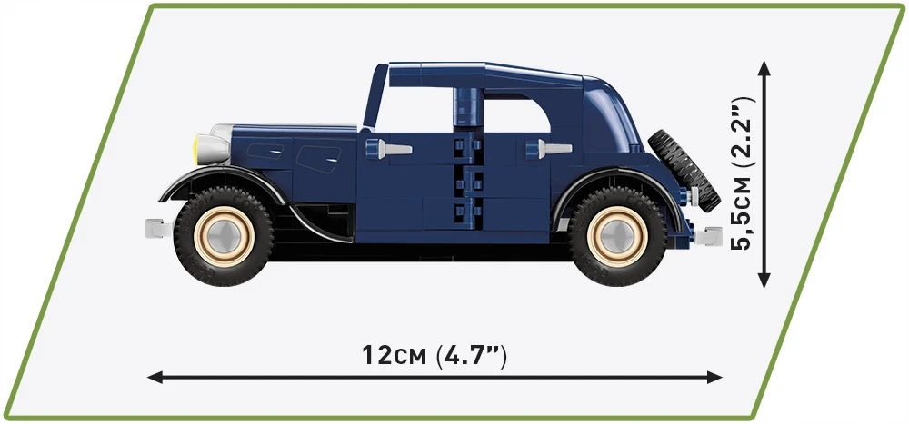 Statybiniai blokai - COBI - Citroën Traction 7A - 222 dalys - Karo soldato figūra - 1:35