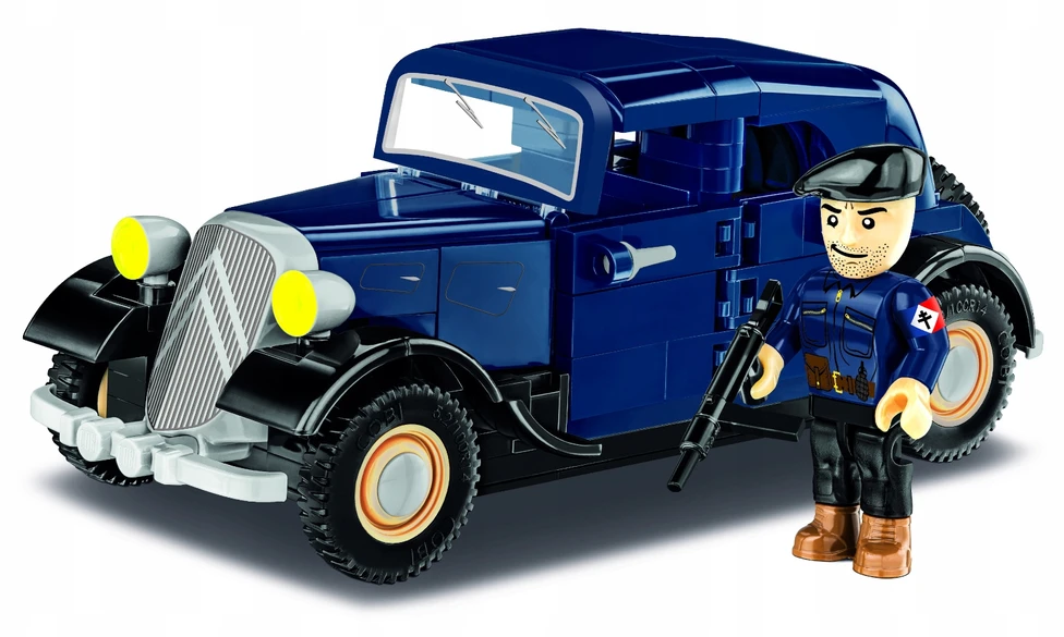 Statybiniai blokai - COBI - Citroën Traction 7A - 222 dalys - Karo soldato figūra - 1:35