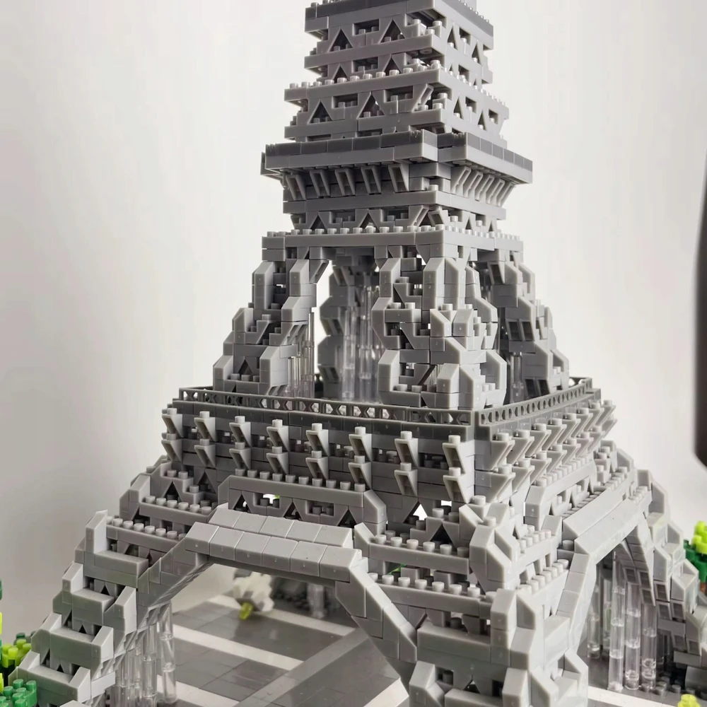 STATYBINIAI BLOKAI EIFELIO BOKŠTAS PARYŽIAUS ARCHITEKTŪRA XXL 40 CM PASTATAS 8+