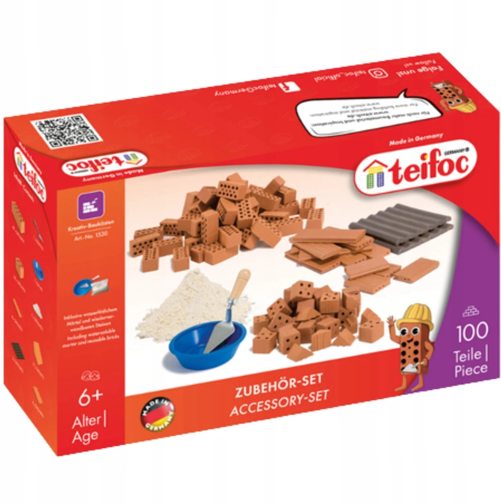 Statybiniai blokai Plytos Build with Brick Teifoc priedų rinkinys 100 vnt