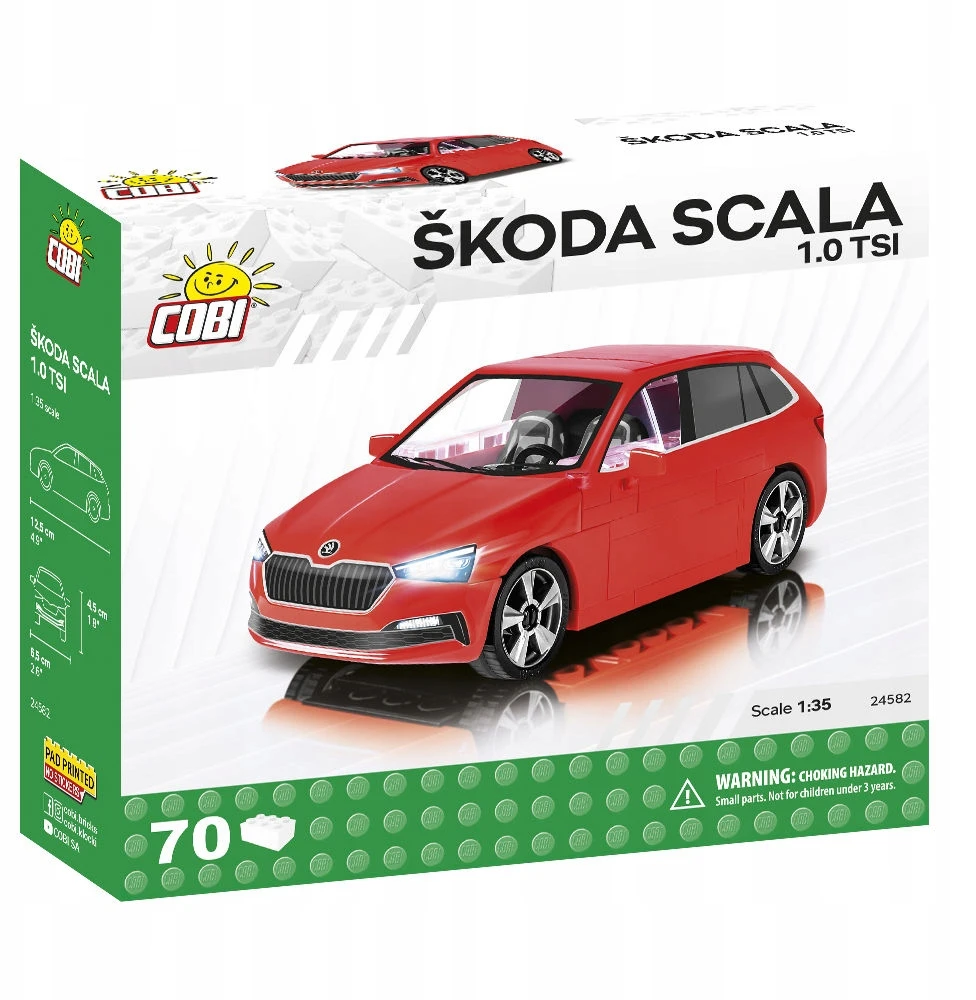 Statybiniai žaidimai - Skoda Scala 1.0 TSI - 70 vnt 1/35 Cobi